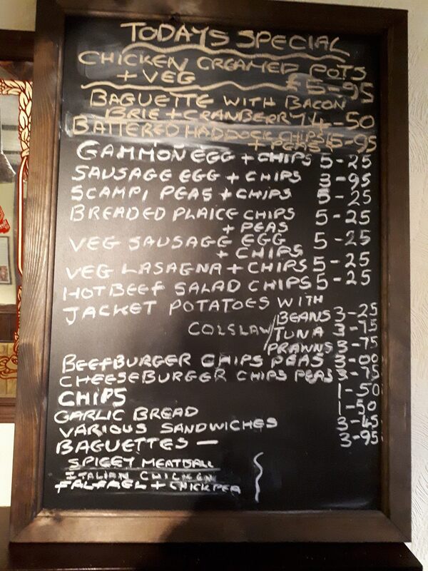 A sample of one third of the menu.